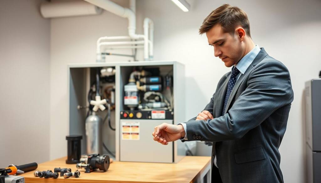 professionelle installation wasserenthärtungsanlage